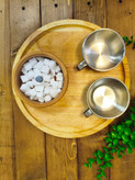 قندان گرد چوبی درب اکرولیک