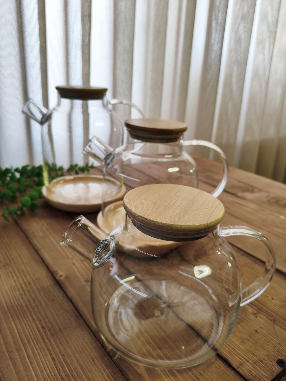 قوری پیرکس درب بامبو شعله مستقیم