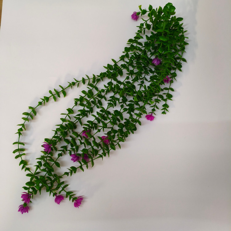 آویز ریسه شمشاد مصنوعی ۱۶ شاخه گلدار