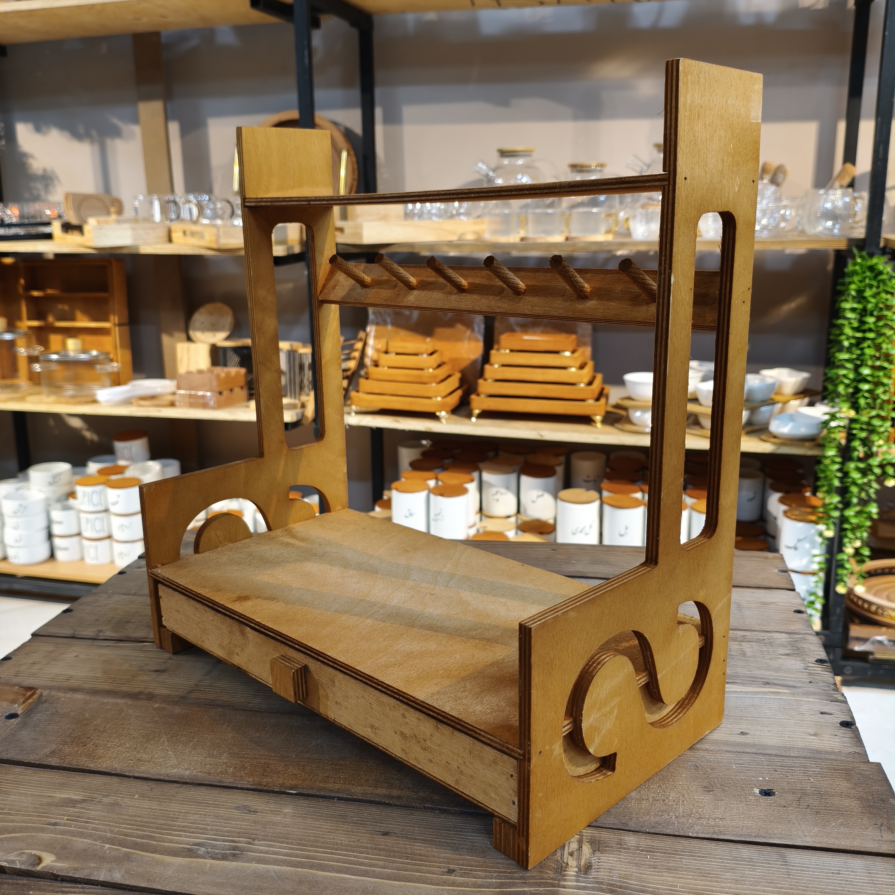 استند کافی بار مدل کشو دار