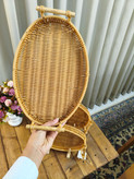 سینی راتان حصیری بیضی ۳ سایزی