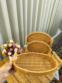سینی راتان حصیری بیضی ۳ سایزی
