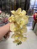 گل ارکیده مصنوعی چرمی لمسی 9گل