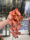 گل ارکیده مصنوعی چرمی لمسی 9گل