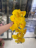گل ارکیده مصنوعی چرمی لمسی 9گل