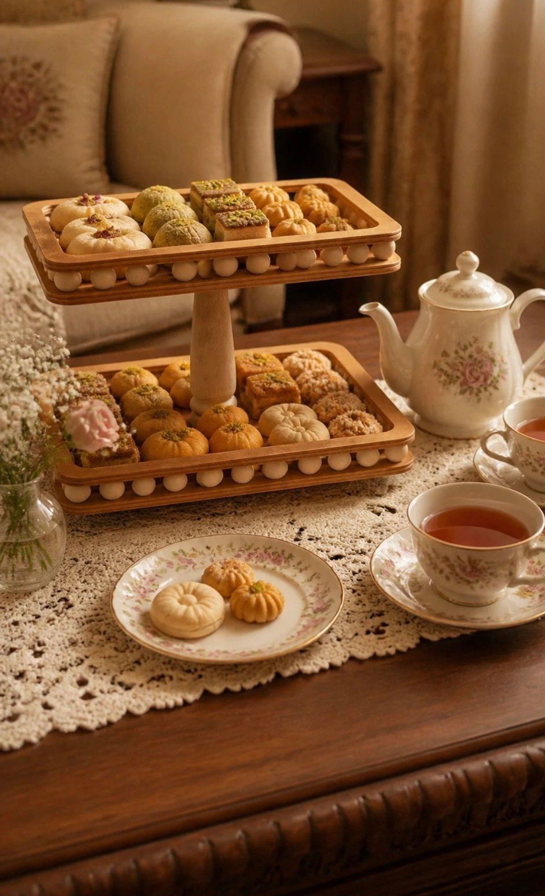 ظرف پذیرایی دو طبقه مهره دار